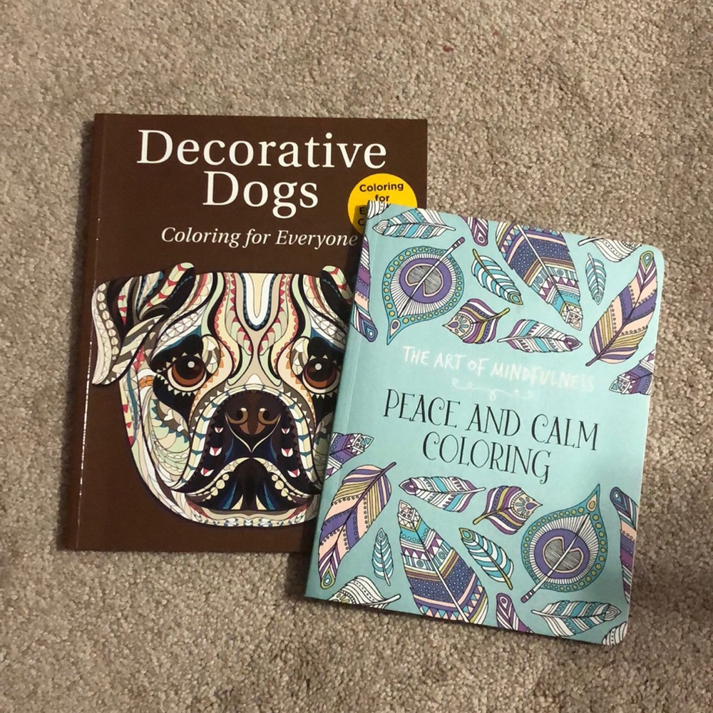 2 Adult coloring books